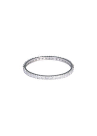 Zirconia Studded 92.5 Sterling Silver Bangles Set of 2