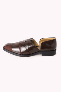 Brown Juttis with Block Heels