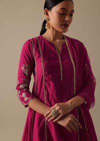 Red Silk Kurta Palazzo Set