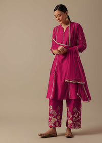 Red Silk Kurta Palazzo Set