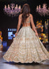 Disha Patani In Peach Lehenga Set with Pearl Butti Embroidery And 3D Flowers