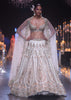 Beige Lehenga Set In Raw Silk With Sequin Embellishments And Pearl Work