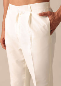 Wine Foil Printed Kurta And Pant Set In Silk