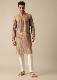 Multicolor Kurta And Pant Set With Printed Detail