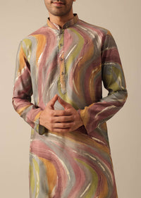 Multicolor Kurta And Pant Set With Printed Detail