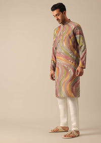 Multicolor Kurta And Pant Set With Printed Detail