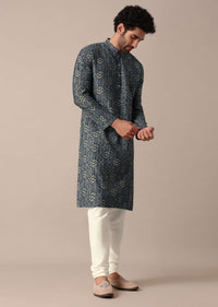 Jaipur Print Cotton Men Kurta Set