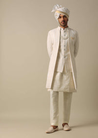 Exquisite White Sherwani Set