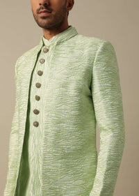 Stunning Green Indowestern Set