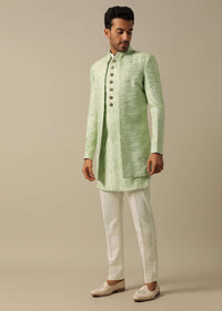 Stunning Green Indowestern Set