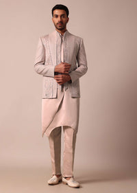 Elegant Stylish Peach Indowestern For Men