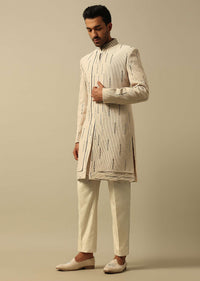 Timeless Beige Indowestern Set For Men