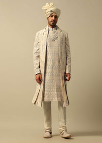 Opulent Gold Embroidered Sherwani Set