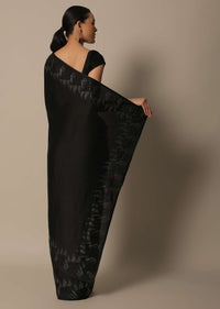 Timeless Black Saree With Unstitched Blouse