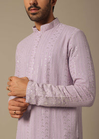 Purple Kurta Set For Festive Wear