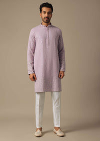 Purple Kurta Set For Festive Wear