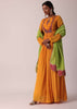 Orange Chiffon Anarkali With Dupatta