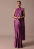 Dark Pink Tussar Saree With Unstitched Blouse