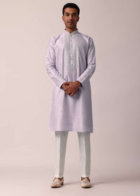 Majestic Festival Silk Kurta Set With Thread And Mirror Work