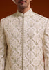 Pink Zari Pearl and Resham Embroidered Sherwani Set