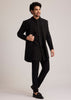 Black Embellished Indo Western Suit