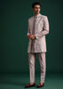 Lilac Cotton Silk Sherwani Kurta Set With Hand Work