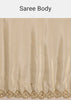 Beige Tissue Saree With Cutdana And Beads Scallop Border