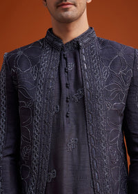 Purple Embroidered Jodhpuri Set