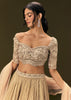 Light Peach Banarasi Silk Lehenga Dupatta With Embroidered Blouse
