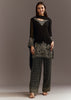 Black Beads Work Kurta Dupatta Set With Fully Beaded Pant