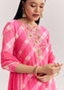 Pink Chinon Palazzo Suit With Zardosi And Thread Work