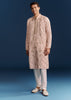 Silk Kurta Set With Resham Thread And Sequins