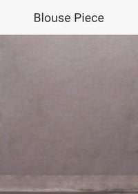 Silver Grey Saree In Zari Kota Silk With Kundan Work In Gradient Butti Pattern Online - Kalki Fashion