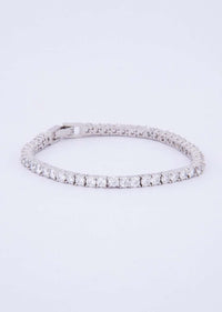 Silver plated bracelet studded in diamond stones only on kalki