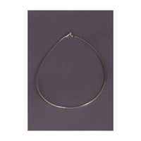 Silver Plated Choker Necklace In Flat Chain Pattern Online - Kalki Fashion