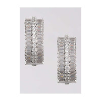 Silver Plated Hoop Earrings Studded With Stones And Bugle Beads Online - Kalki Fashion