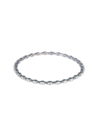 Silver Finish Linear Bangles Set of 4