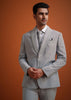 Silver Grey Cutdana Work Tuxedo And Pant Set