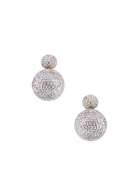 Silver Swarovski Bauble Earrings