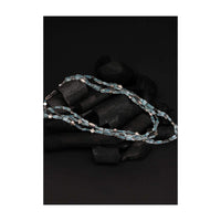 Silver Three Layer Necklace Hand Crafted With Glass Beads Made In Sterling Silver By Sangeeta Boochra