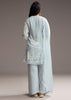 Sky Blue Organza Kurta Set With Resham Work