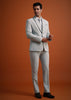 Sky Blue Cutdana Work Polyester Tuxedo And Pant Set