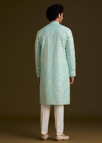 Sky Blue Embroidered Kurta Set