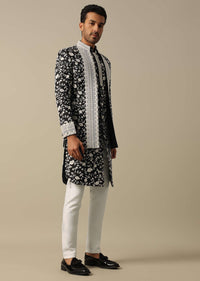 Sophisticated Black Sherwani Set For Men