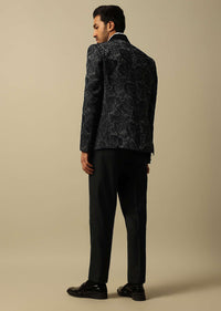 Sophisticated Grey Jacquard Tuxedo