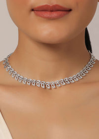 Sparkling Simplicity White Short Necklace Set
