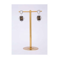Stone studded elegant earring with square crystal bead only on Kalki