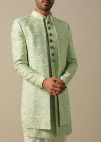 Stunning Green Indowestern Set