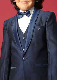 Stylish Blue Festive Tuxedo For Boys