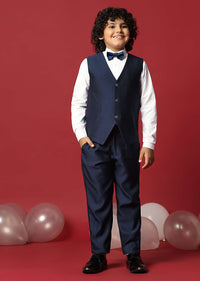 Stylish Blue Festive Tuxedo For Boys